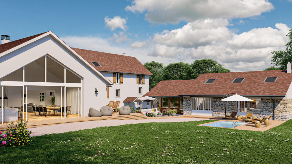 Extension d'une maison individuelle avec rénovation