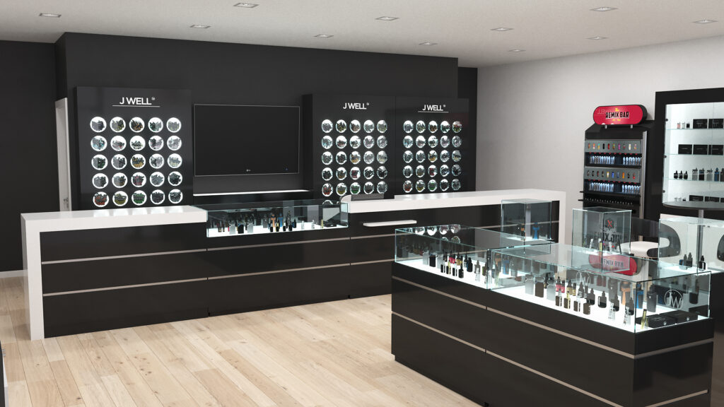 Aménagement d'un magasin dans une zone commerciale